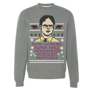 The Office Dwight Schrute Barstool Sports Crew Long Sleeve Sweatshirt Size Large
